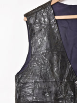 パッチワーク 型押し レザーベスト