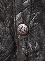 パッチワーク 型押し レザーベスト