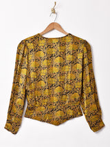 総柄 長袖シャツ