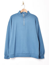 【5色展開】Trombones ハイネック ハーフジップスウェット