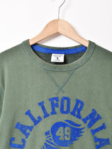 フロッキープリント スウェットシャツ