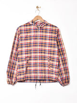 チェック フード付きジャケット