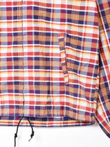 チェック フード付きジャケット