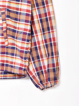 チェック フード付きジャケット