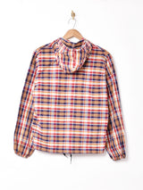 チェック フード付きジャケット