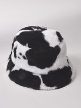 【2色展開】アニマル柄 フェイクファーバケットハット