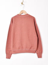 後染め プリントスウェットシャツ