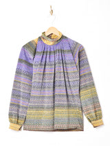 ラメ ドルマン 長袖ブラウス