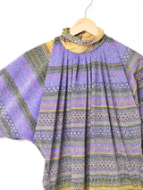 ラメ ドルマン 長袖ブラウス