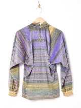 ラメ ドルマン 長袖ブラウス