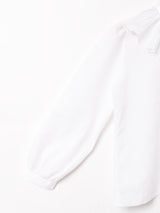 プリーツカラー リボンタイ 長袖ブラウス