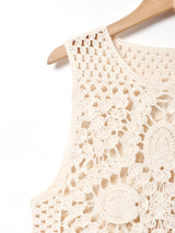 Elcamino クロシェ ノースリーブトップス