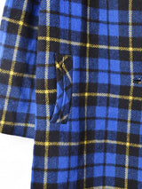 50's   デザインカラー チェック ウールコート