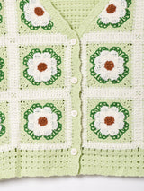 Elcamino グラニースクエア 半袖カーディガン