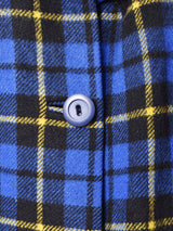 50's   デザインカラー チェック ウールコート