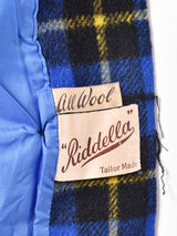 50's   デザインカラー チェック ウールコート