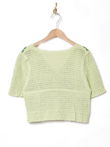 Elcamino グラニースクエア 半袖カーディガン