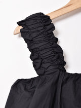 【3色展開】Meridian シャーリングストラップ スリーブレストップス