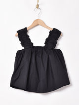 【3色展開】Meridian シャーリングストラップ スリーブレストップス