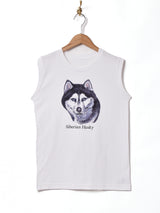 ドッグプリント タンクトップ【シベリアンハスキー】