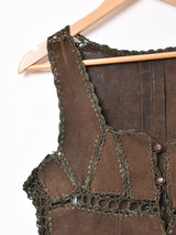 パッチワーク スエードベスト