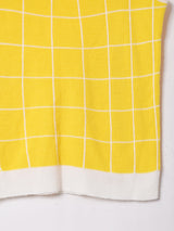 格子柄 ニットベスト