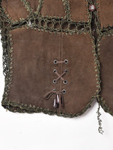 パッチワーク スエードベスト