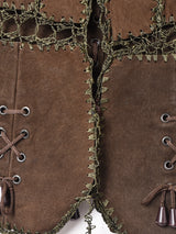 パッチワーク スエードベスト