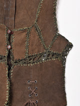 パッチワーク スエードベスト