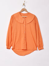 ビッグカラー 長袖ブラウス