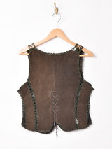 パッチワーク スエードベスト