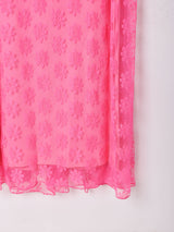 花柄レース スリーブレスワンピース