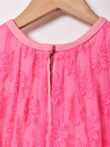 花柄レース スリーブレスワンピース