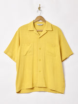 【5色展開】Backersリネンミックス オープンカラー 半袖シャツ