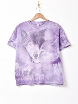 オオカミ プリントTシャツ