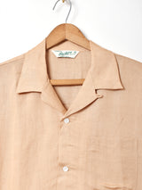 【5色展開】Backers リネン混 半袖 オープンカラーシャツ