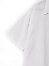 【5色展開】Backers リネン混 半袖 オープンカラーシャツ