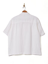 【5色展開】Backers リネン混 半袖 オープンカラーシャツ