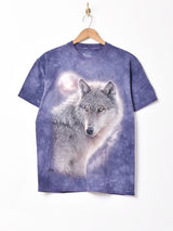THE MOUNTAIN オオカミ プリントTシャツ
