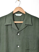 【5色展開】Backers リネン混 半袖 オープンカラーシャツ