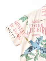 Backers パッケージ柄 半袖 オープンカラーシャツ