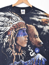 インディアン 両面プリントTシャツ