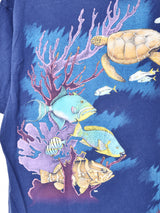 アメリカ製 海中 プリントTシャツ