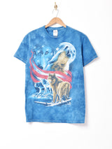 オオカミ プリントTシャツ
