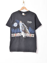 アメリカ製 オオカミ プリントTシャツ
