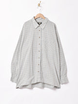 ビッグシルエット チェック柄シャツ