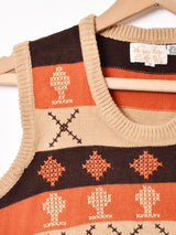 ラインデザイン ニットベスト