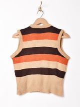 ラインデザイン ニットベスト