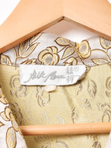 織り柄 長袖ブラウス