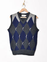 アメリカ製 アーガイル ニットベスト